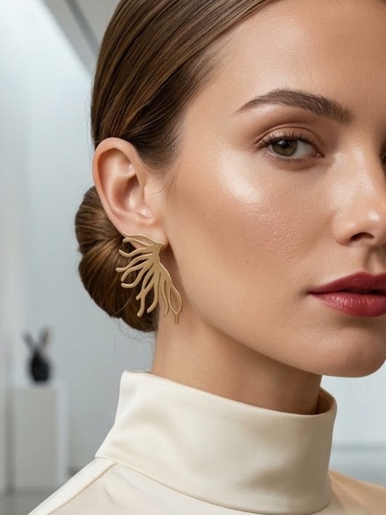 Jewelry - Elegant Gold  Statement Earrings - Women Jewelry
